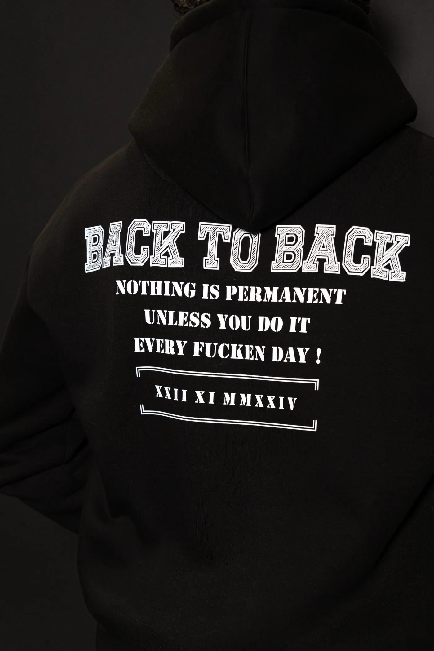 Back To Back Hoodie Black
