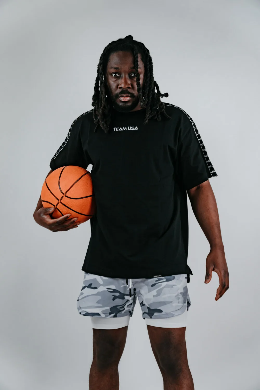 USA Comfy Oversize Strip T-Shirt