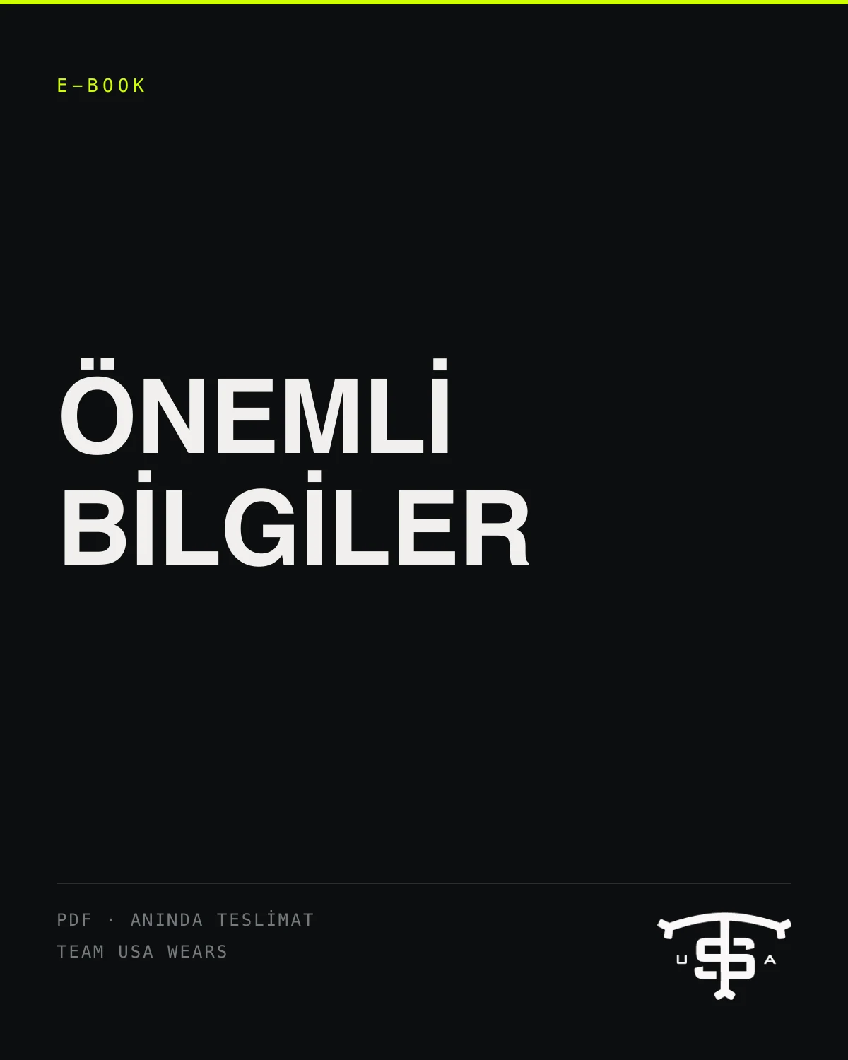 USA Önemli Bilgiler E Book kapağı