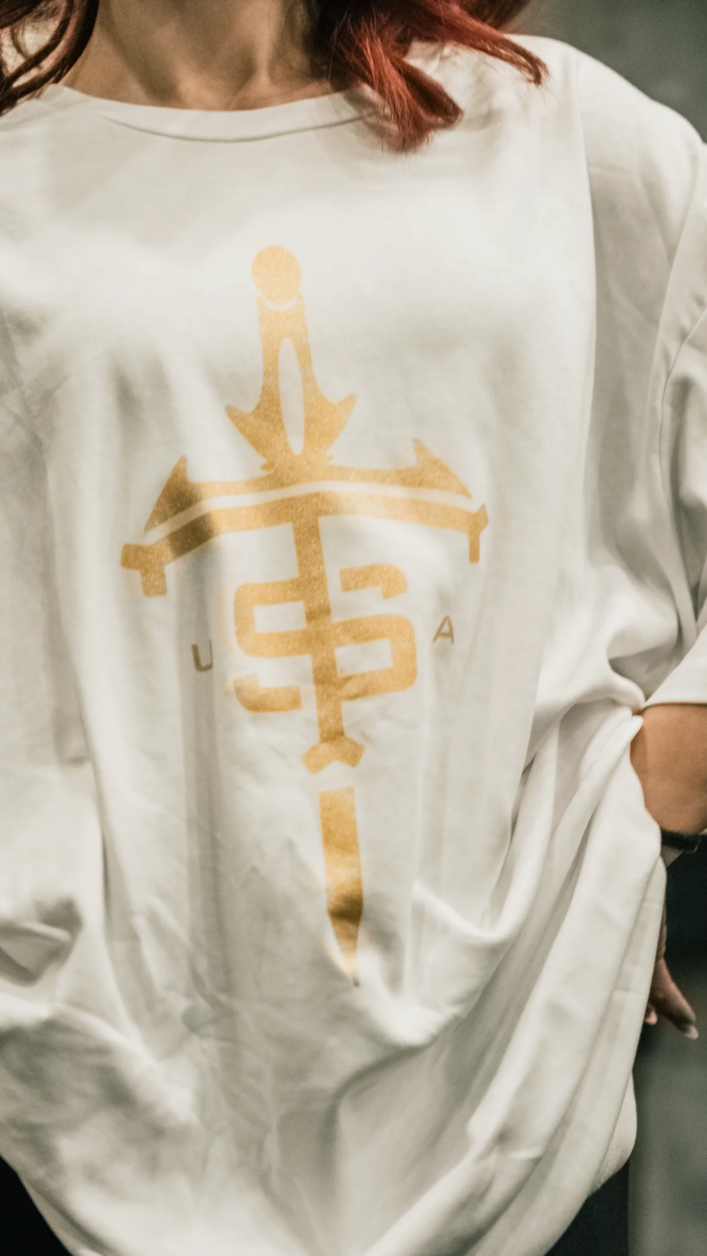 Usa Oversize T-Shirt Sword Gold