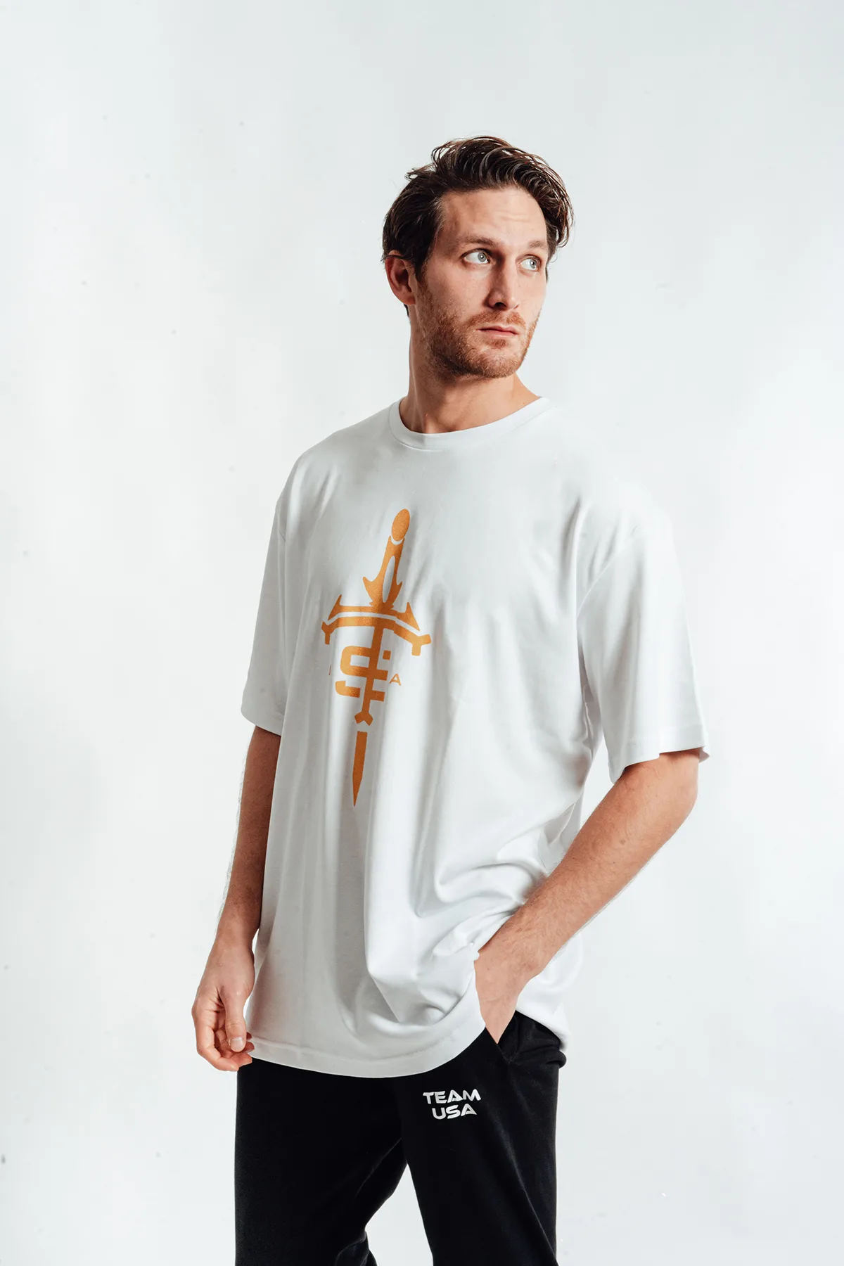 Usa Oversize T-Shirt Sword Gold