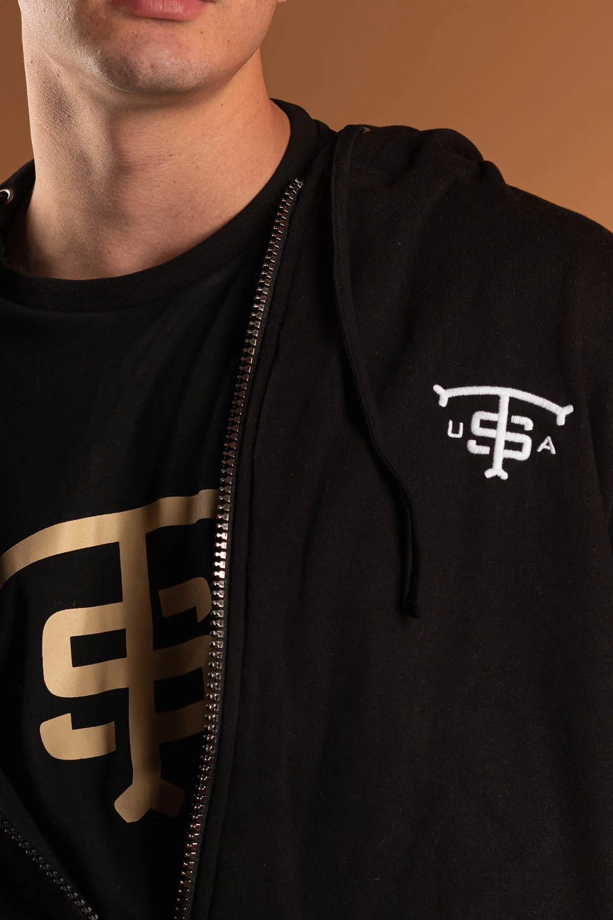 USA Raw Zipper Black
