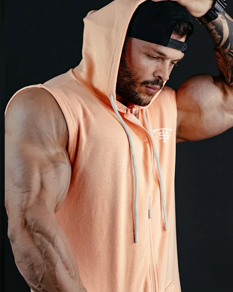 Usa Stark Sport Zip-up Hoodie Peach