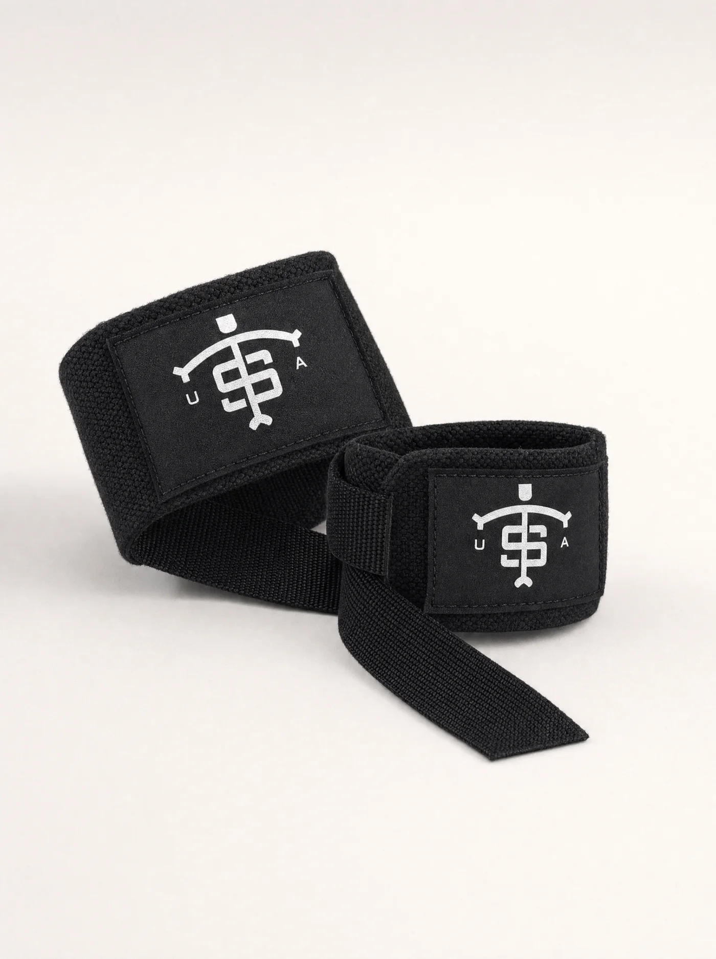 USA Unisex Lifting Straps Siyah — stüdyo çekimi